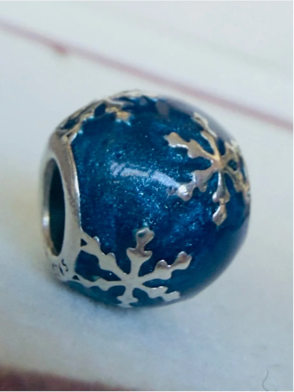 Pandora Sterling Silver 925 & Blue Enamel Wintry Delight Charm❗️Retired❗️ - Picture 6 of 6